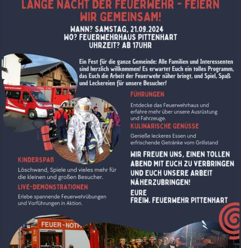 Infotag der Freiwilligen Feuerwehr Pittenhart am 21.09.24